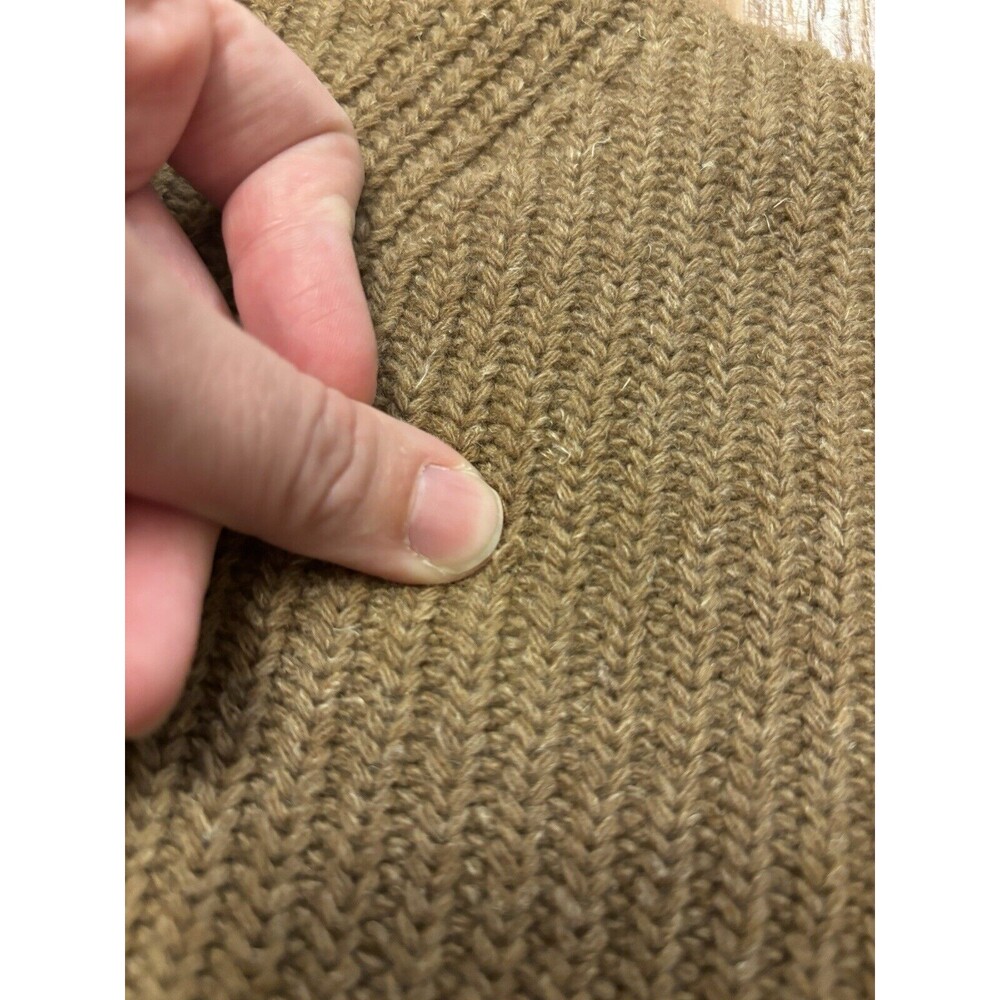 Brochu Walker Thandee Brown Asymmetric Hem Pullover Sweater XS Wool Linen Rib - Picture 13 of 14
